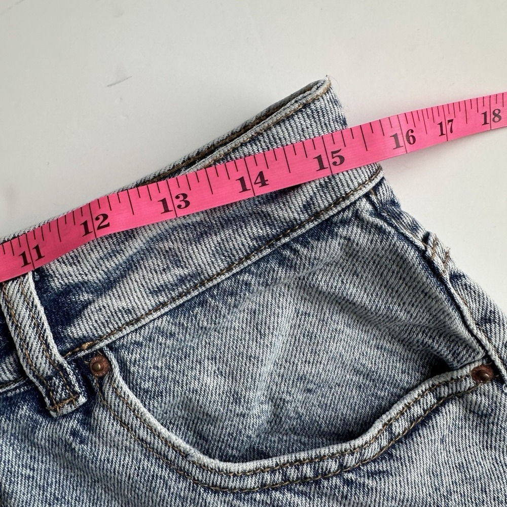 PacSun Mom Short Women's Size 29 High Rise Denim Jean Acid Wash Cuff Hem Cotton - Picture 7 of 9